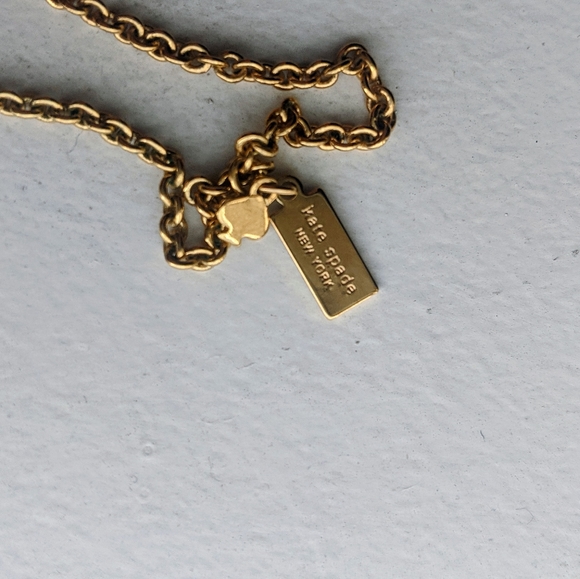 Kate Spade black and white station necklace 32in - Picture 2 of 3